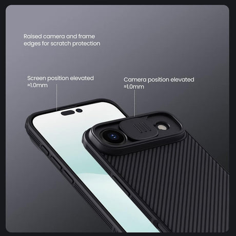 Калъф с Плъзгач за Камера за iPhone Air, Nillkin CamShield Pro Case, Черен (3)