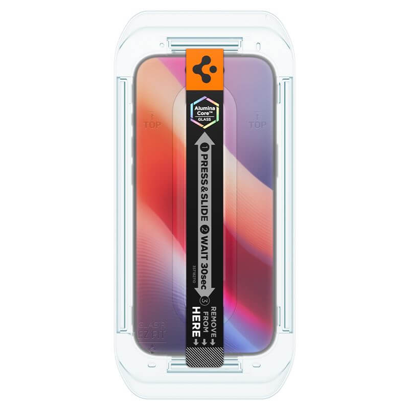 Затъмняващ Протектор за iPhone Air, Spigen Privacy Glass tR EZ Fit 2бр, Черен (4)