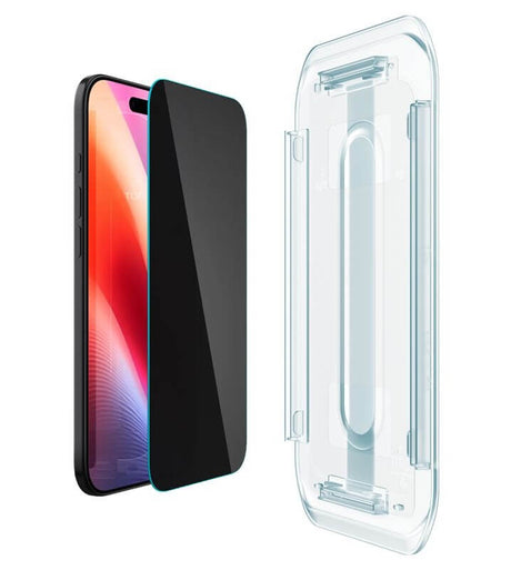 Затъмняващ Протектор за iPhone Air, Spigen Privacy Glass tR EZ Fit 2бр, Черен (2)