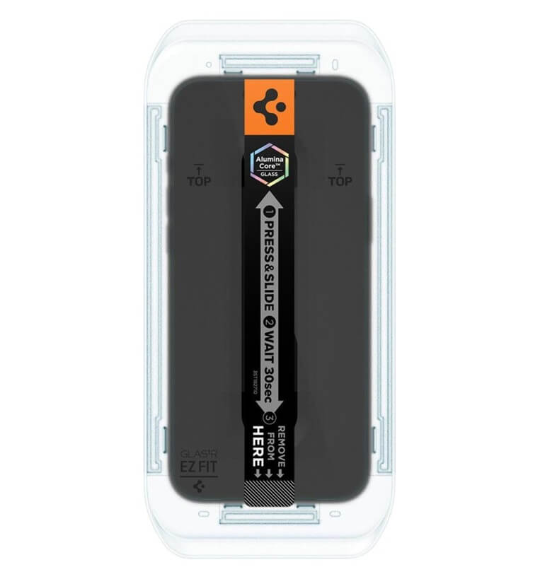 Затъмняващ Протектор за iPhone 17 Pro Max, Spigen Privacy Glass tR EZ Fit 2бр., Черен (3)