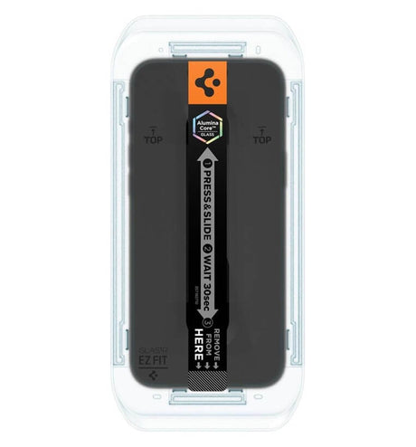 Затъмняващ Протектор за iPhone 17 Pro Max, Spigen Privacy Glass tR EZ Fit 2бр., Черен (3)