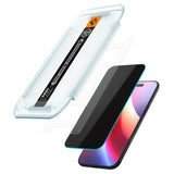 Затъмняващ Протектор за iPhone Air, Spigen Privacy Glass tR EZ Fit 2бр, Черен (3)