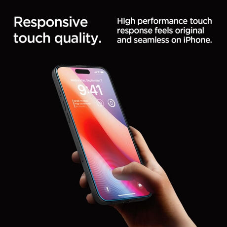 Стъклен Протектор за iPhone 17 Pro Max, Spigen EZ Fit Glass 2бр., Прозрачен (6)