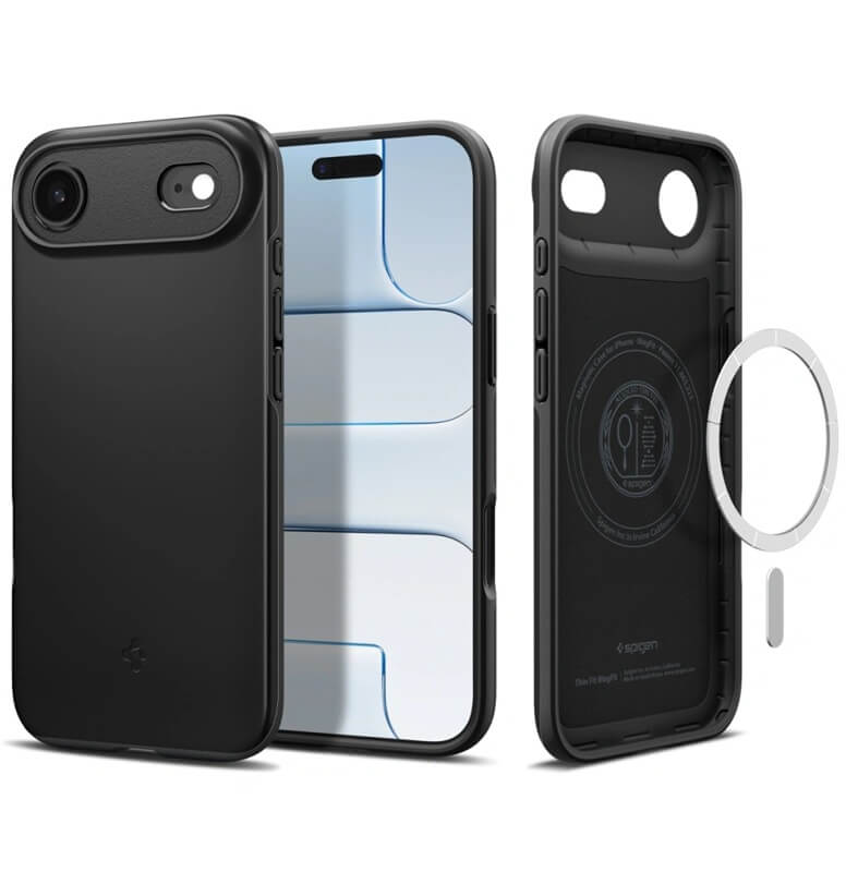 Magsafe Калъф за iPhone Air, Spigen Thin Fit Case, Черен (3)