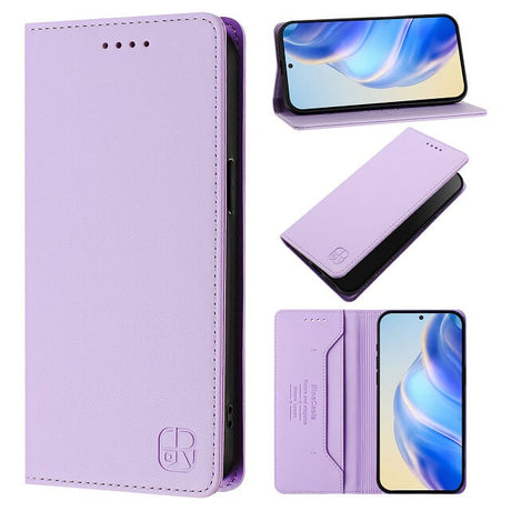 Кожен Калъф с Джобове за Xiaomi 15T Pro, Rfid Wallet Case, Лилав (5)