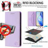 Кожен Калъф с Джобове за Xiaomi 15T Pro, Rfid Wallet Case, Лилав (12)