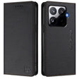 Кожен Калъф с Джобове за Xiaomi 15T Pro, Rfid Wallet Case, Черен