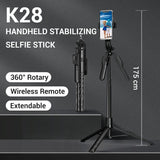 Блутут Статив, Wireless Selfie K28 Stick-tripod, Черен (5)