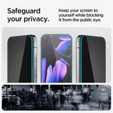 Затъмняващ Протектор за Google Pixel 9 Pro/ 9, Spigen Privacy Glass tR EZ Fit 2бр., Черен (9)