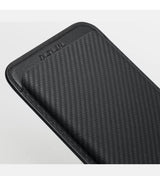 Magsafe Карбонов Калъф за Карти, Pitaka Magnetic Woven Wallet Black/Gray, Черен (6)