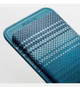 Magsafe Карбонов Калъф за Карти, Pitaka Magnetic Woven Wallet Moonrise, Син (6)
