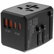 Универсален Адаптер и Зарядно за Цял Свят, Worldwide Travel Adapter 220V, Черен