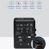 Универсален Адаптер и Зарядно за Цял Свят, Worldwide Travel Adapter 220V, Черен (5)