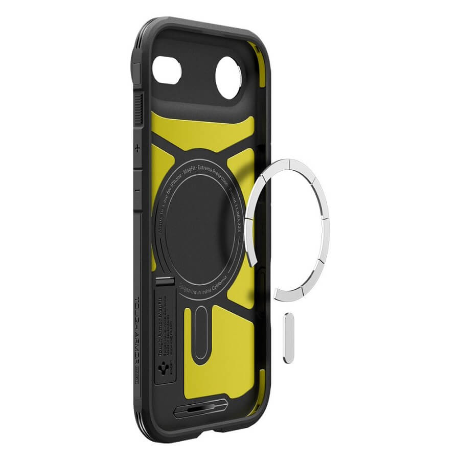 MagSafe Противоударен Калъф за iPhone Air, Spigen Tough Armor T Case, Черен (7)