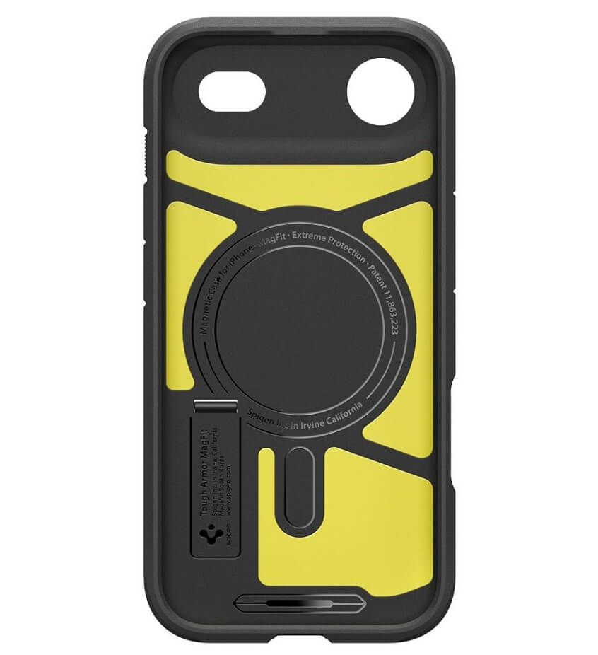 MagSafe Противоударен Калъф за iPhone Air, Spigen Tough Armor T Case, Черен (2)
