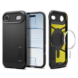 MagSafe Противоударен Калъф за iPhone Air, Spigen Tough Armor T Case, Черен (9)