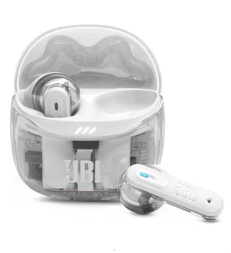 Безжични Слушалки, JBL Tune Flex 2 Ghost Edition, Бял