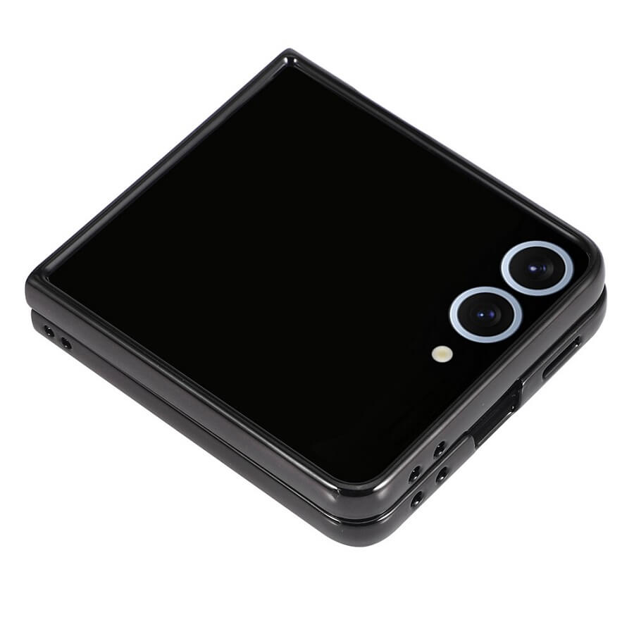 Калъф с Блестяща Декорация за Samsung Z Flip 7, Glitter Case, Черен (4)