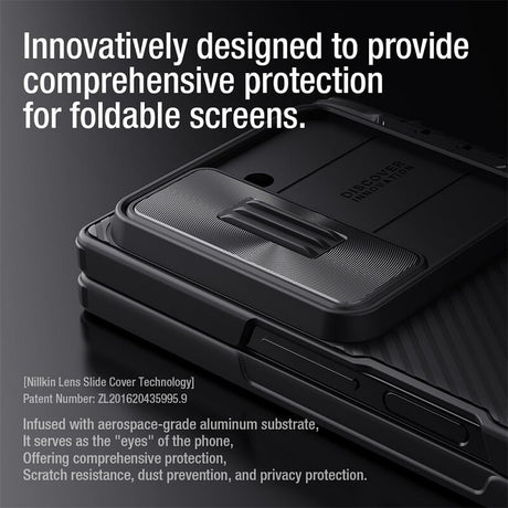 Противоударен Калъф за Samsung Z Fold 6, Nillkin CamShield Stand Case, Черен (7)