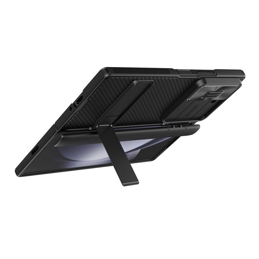 Противоударен Калъф за Samsung Z Fold 6, Nillkin CamShield Stand Case, Черен (3)