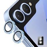 Протектор за Камерата на Samsung Z Flip 7, Cam Lens Glitter Glass, Син