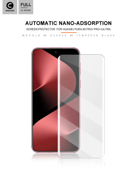 Стъклен Протектор с UV лепило за Huawei Pura 80 Pro/ Ultra, Mocolo UV 3D Glass, Прозрачен (8)