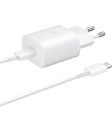 Оригинално Зарядно Samsung 25W 220v Super Fast Charger с USB-C Кабел Ep-Ta800xwe, Бял (Bulk) (3)