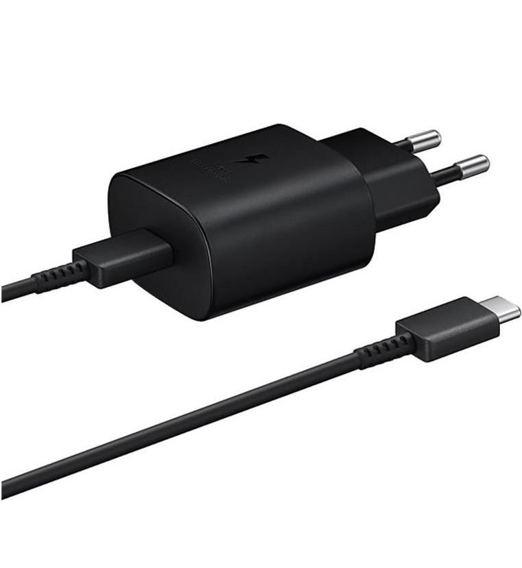 Оригинално Зарядно Samsung 25W 220v Super Fast Charger с USB-C Кабел Ep-Ta800xbe, Черен (Bulk) (3)