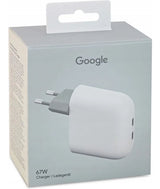 Оригинално Зарядно Google Pixel 67W 2xUSB-C GA09856, Бял (5)