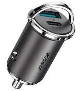 Зарядно за Кола USB-C/A, Joyroom 45W Mini Charger PD-QC3.0, Сив
