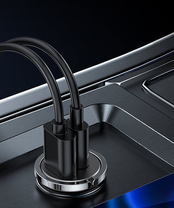 Зарядно за Кола USB-C/A, Joyroom 45W Mini Charger PD-QC3.0, Сив (2)