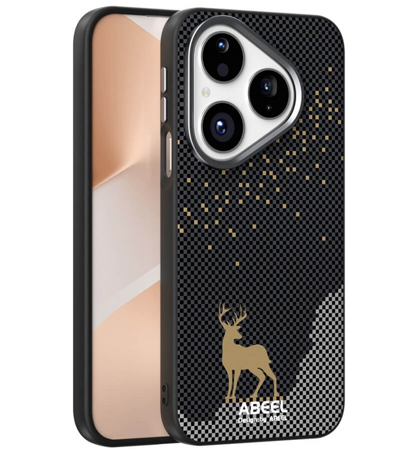 Magsafe Кожен Калъф за Huawei Pura 80, Abeel Ultra-Slim Case, Черен