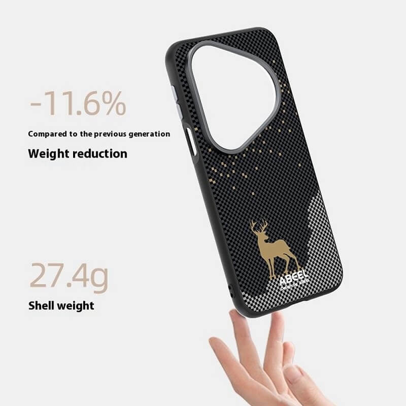 Magsafe Кожен Калъф за Huawei Pura 80, Abeel Ultra-Slim Case, Черен (3)