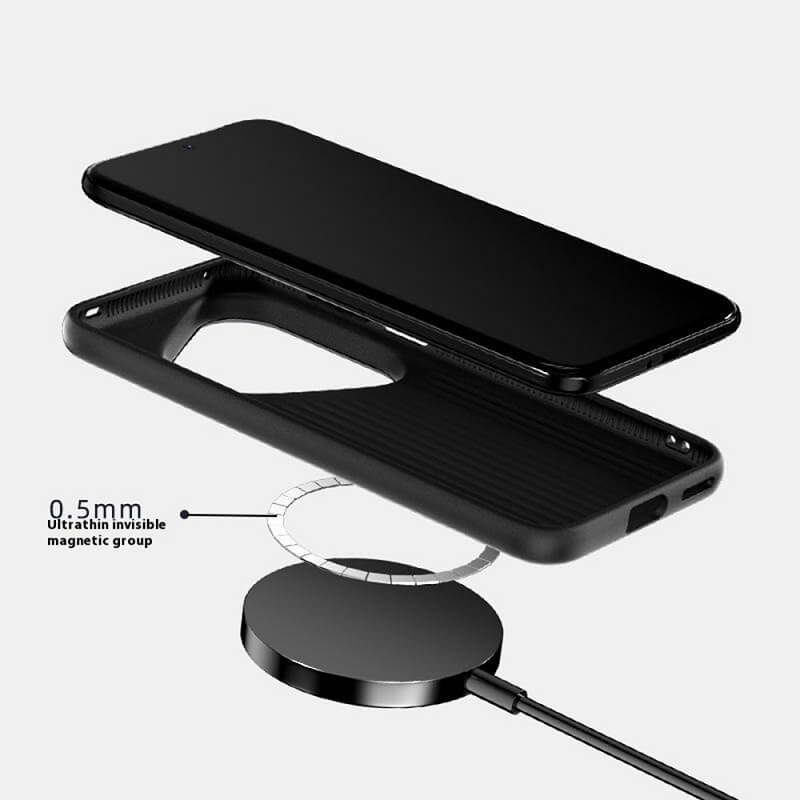Magsafe Кожен Калъф за Huawei Pura 80 Pro, Abeel Ultra-Slim Case, Черен (5)