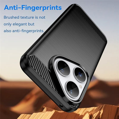 Противоударен Калъф за Huawei Pura 80, Premium Carbon Case, Черен (4)