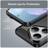 Противоударен Калъф за Huawei Pura 80, Premium Carbon Case, Черен (7)