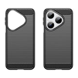 Противоударен Калъф за Huawei Pura 80, Premium Carbon Case, Черен (2)