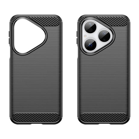 Противоударен Калъф за Huawei Pura 80, Premium Carbon Case, Черен (2)