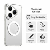Magsafe Калъф за Huawei Pura 80, Hybrid Clear Case, Прозрачен (5)