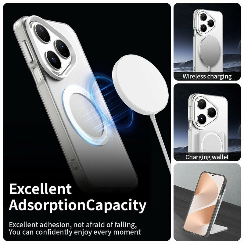 Magsafe Калъф за Huawei Pura 80, Hybrid Clear Case, Прозрачен (2)