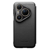 Активен Калъф за Huawei Pura 80 Pro, Qialino Smart Book Case, Черен (3)