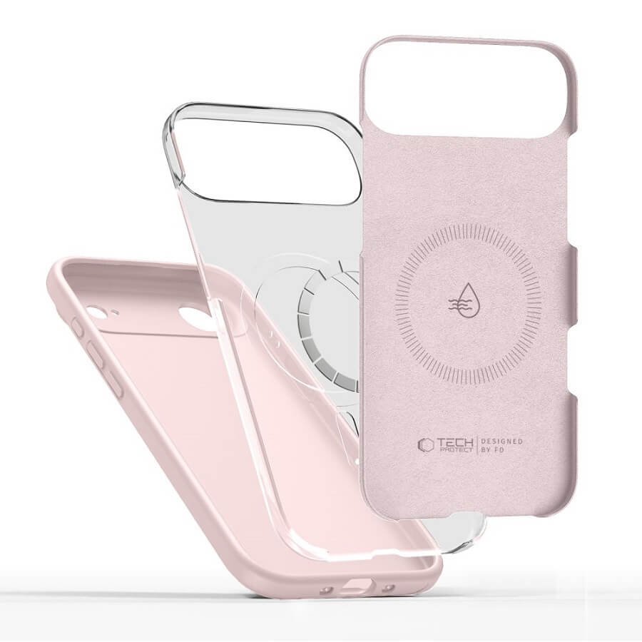 Magsafe Калъф за iPhone Air, Tech-Protect Silicone Case, Розов (2)