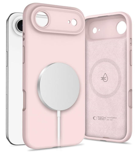 Magsafe Калъф за iPhone Air, Tech-Protect Silicone Case, Розов