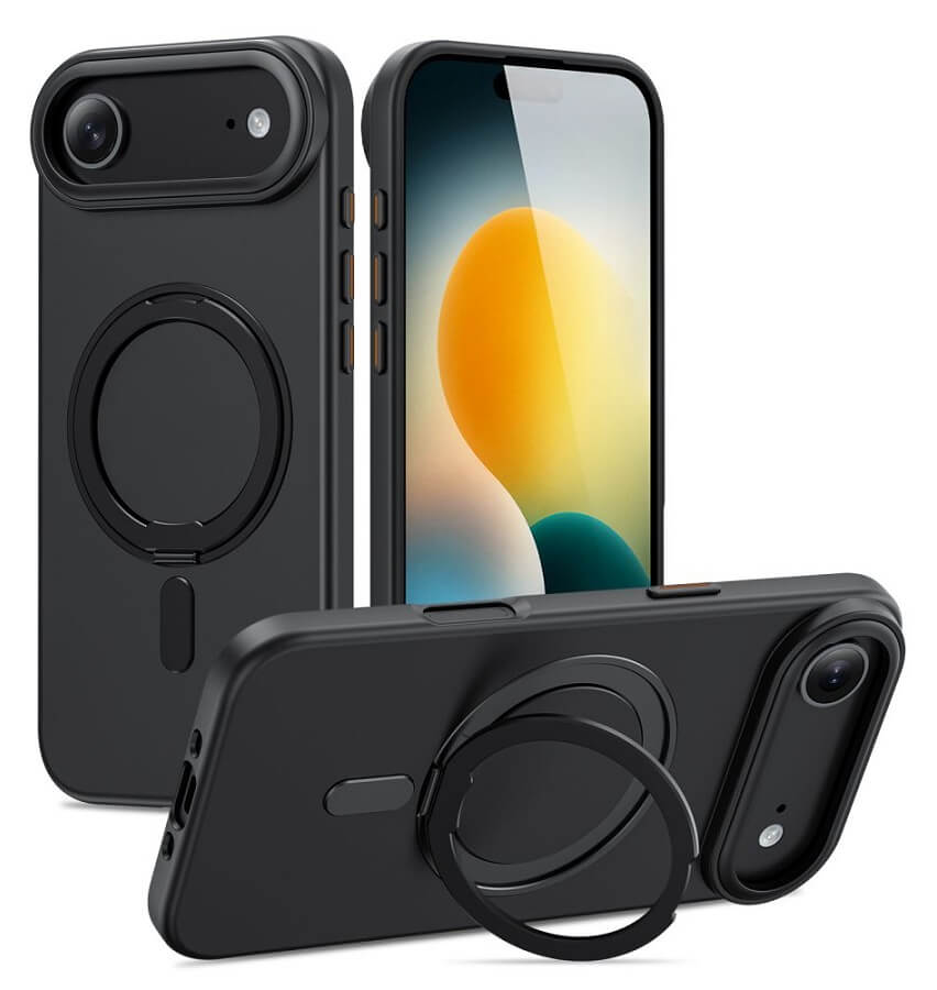 Magsafe Калъф за iPhone Air, Tech-Protect Magring Case, Черен