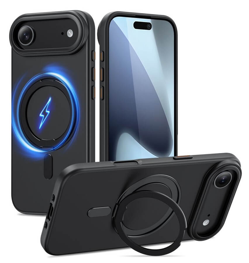 Magsafe Калъф за iPhone Air, Tech-Protect Magring Case, Черен (2)