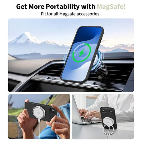 Magsafe Калъф за iPhone Air, Tech-Protect Silicone Case, Черен (3)