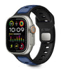 Силиконова Каишка за Apple Watch 44/ 45/ 46/ 49mm, Tech-Protect Iconband Line, Черен/Син