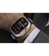 Силиконова Каишка за Apple Watch 44/ 45/ 46/ 49mm, Tech-Protect Iconband Line, Черен/Син (3)
