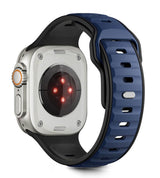 Силиконова Каишка за Apple Watch 44/ 45/ 46/ 49mm, Tech-Protect Iconband Line, Черен/Син (2)