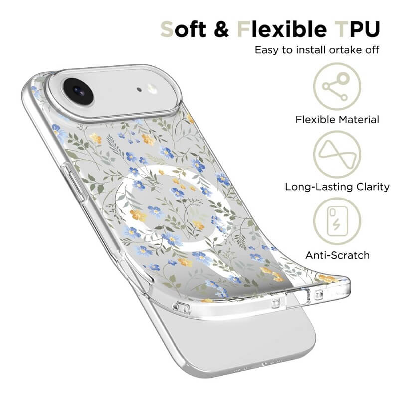 Magsafe Калъф за iPhone Air, Tech-Protect FlexAir Spring Flowers Case, Цветен (3)